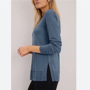 JOCKEY (1X) French Terry Crew Sweatshirt Style #15803, Color #336 Soft Teal, NWT